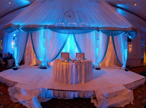 Romantic candlelit event backdrop